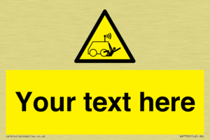 Custom warning run over by operator controlled machine